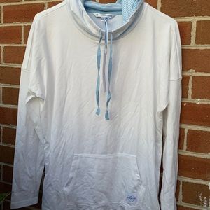 Ladies pull over cowl neck thin hoodie